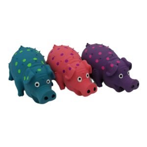 Latex Pig Dog Toys That Oinks (Red, Blue, Purple) Sold Separately