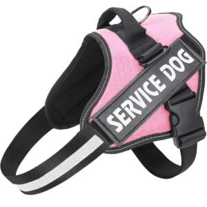 MUMUPET Service Dog Harness with 3M Reflective Safety, Easy Adjust & No-Pull Design -