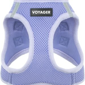 Best Pet Supplies - All Weather Mesh, Reflective, No Pull Harness for Small, Medium Dogs, Cats - Secure with Hook & Loop Fastener, Buckle, Double D-Rings - Lavender, S (Chest: 14.5-16")