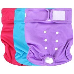 Washable Premium Female Dog Diapers - Pack of 3
