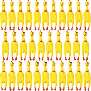 12'' Rubber Chicken Dog Toy Squeeze Screaming Chicken