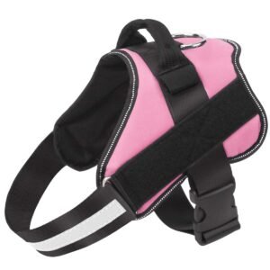 Bolux Dog Harness, No-Pull Reflective Dog Vest, Breathable Adjustable Pet Harness with Handle for Outdoor Walking - No More Pulling, Tugging or Choking (Pink, M)