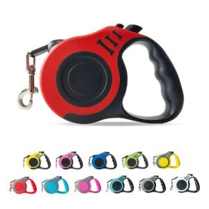 LIEVUIKEN Retractable Dog Leash Automatic Telescopic Tractor Dog Tape, Pet Tape 10/16 FT Durable and Convenient, with Non-Slip Handle, Suitable for Small and Medium-Sized Dogs Red