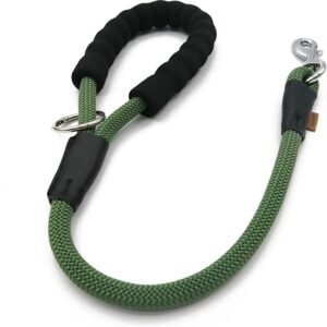 Aiminto Dog Leash, Braided Rope Traction – Walking Training Lead for  Medium/Large Dogs ((1/2") x 2FT, Dark Green)