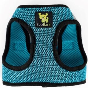EcoBark Dog Harness - Luxury Step in Dog Harnesses in Aqua Blue - Soft &  Secure Halter Vest - Reflective & Adjustble Body Halter Wrap