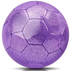 Soccer Ball (Glitter Purple, Size 4)
